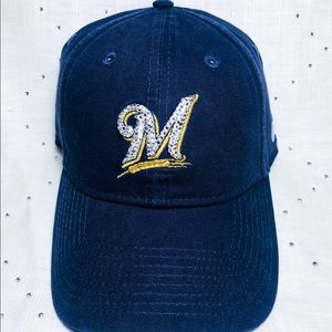 New Bling Milwaukee Brewers Swarovski Hat
